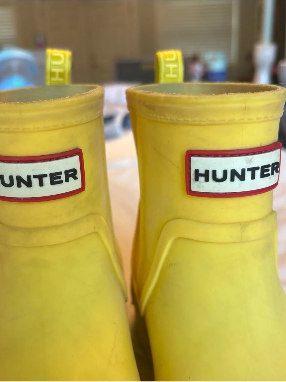 Hunter Kids Yellow Short Rain Boots